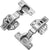 Aipl 2D Adjustable Full Overlay Soft Close, Hydraulic Cabinet Hinges (0 Degree Crank) Concealed Hinge  (Silver Pack of 2)