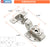 Aipl 3D Adjustable Inset Soft Close, Hydraulic Cabinet Hinges (15 Degree Crank) Concealed Hinge  (Silver Pack of 2)
