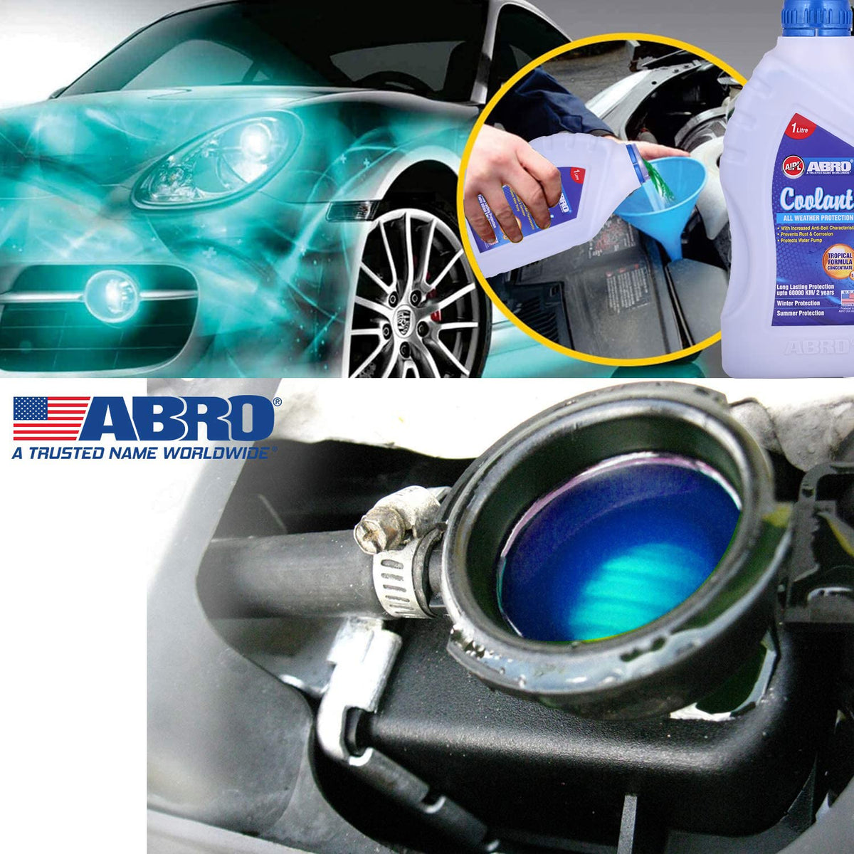 ABRO EC-554-CB Super Car Radiator Coolant Engine Anti-Freeze Cooling O ...