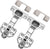 Aipl 2D Adjustable Half Overlay Soft Close, Hydraulic Cabinet Hinges (8 Degree Crank) Concealed Hinge  (Silver Pack of 2)