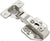 Aipl 3D Adjustable Full Overlay Soft Close, Hydraulic Cabinet Hinges (0 Degree Crank) Concealed Hinge  (Silver Pack of 2)